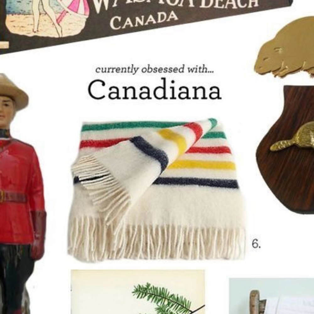 Hudson’s Bay Company HBC Stripes Caribou Wool Throw Blanket